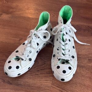 Converse Chuck Taylor All Star Hi Polka Dots Black White Sneaker Shoe Pattern